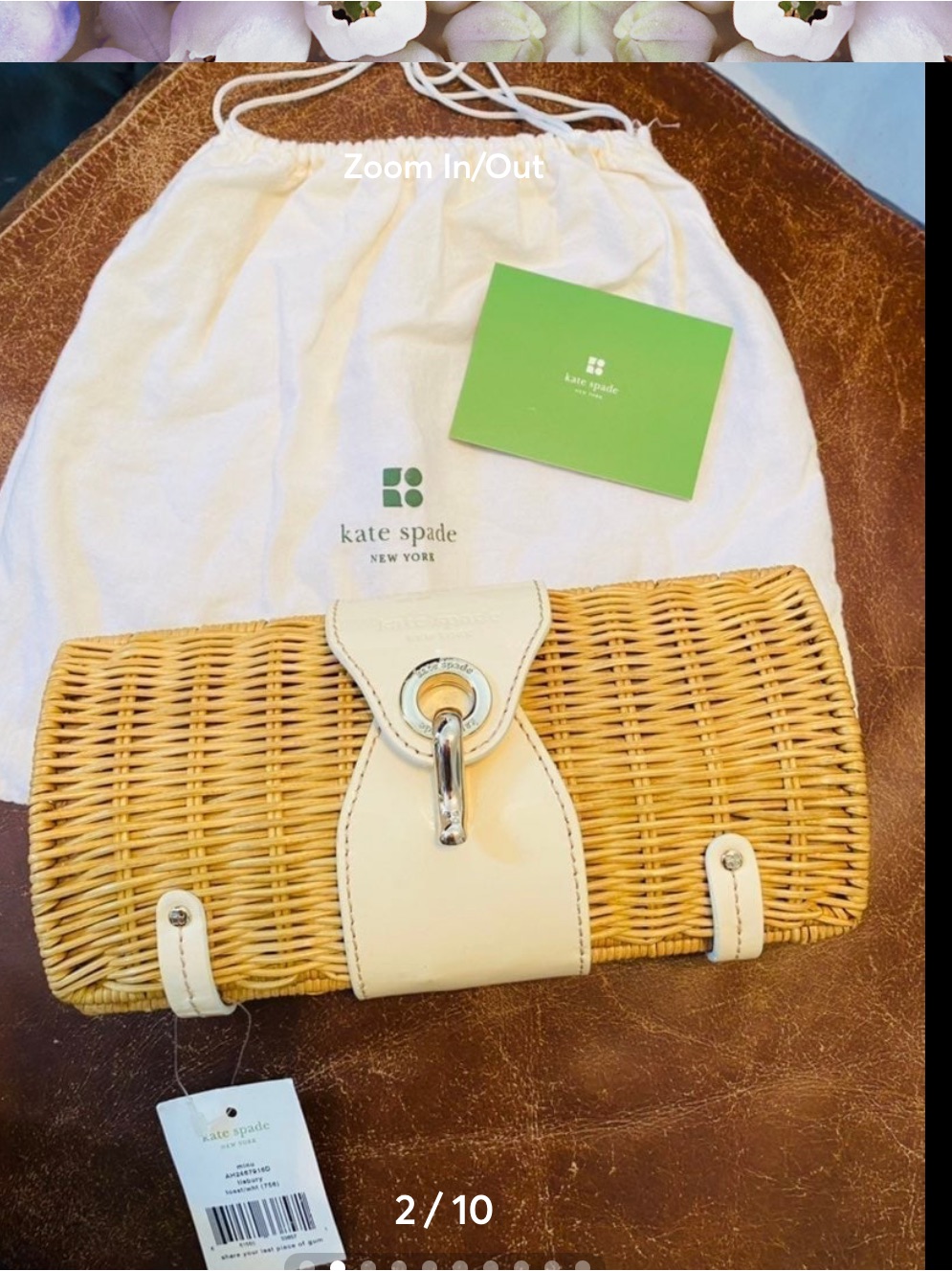 Kate Spade Barrel-Style Bag Comes With A Dust Bag.